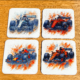Pack of 4 F1 Car Coasters – Formula 1 Gift Set