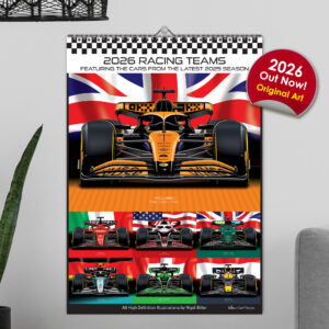 Formula 1 2026 Calendar - Racing Teams 12 Month Calendar from the Azerbaijan GP - Baku Track Art store collection.