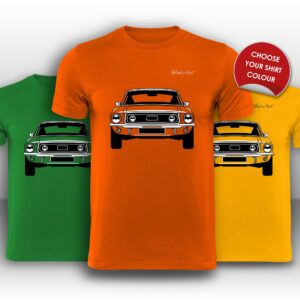 Ford Mustang 302 Front View Super Cool T-Shirt from the Vintage Cars store collection.
