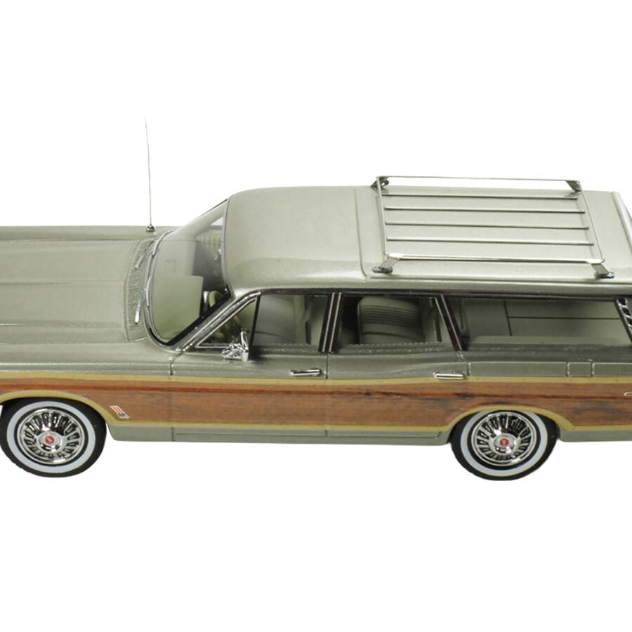 1967 Ford Country Squire Wagon Lime Gold Metallic with Woodgrain Sides and Green Interior Limited Edition to 200 pieces Worldwide 1/43 Model Car by Goldvarg Collection from the Ford store collection.