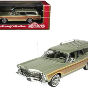 1967 Ford Country Squire Wagon Lime Gold Metallic with Woodgrain Sides and Green Interior Limited Edition to 200 pieces Worldwide 1/43 Model Car by Goldvarg Collection from the Ford store collection.