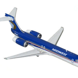 Boeing 717-200 Commercial Aircraft "Midwest Airlines" (N920ME) Blue and White 1/400 Diecast Model Airplane by GeminiJets from the Sports Car Racing Gifts store collection.