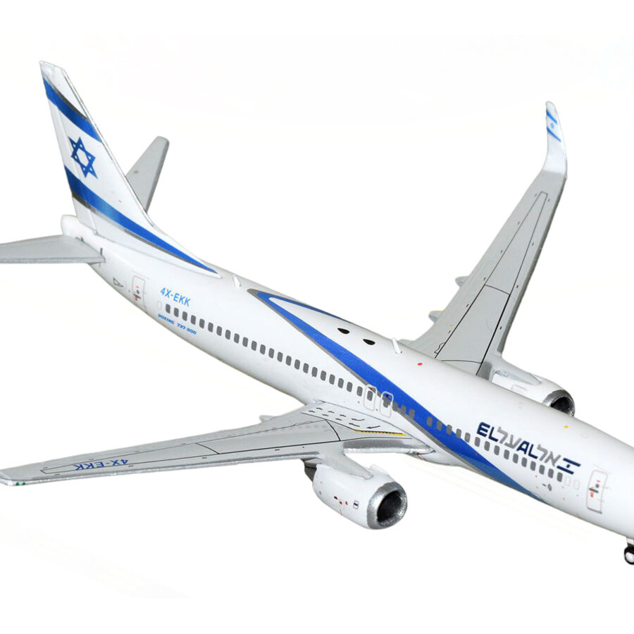 Boeing 737-800 Commercial Aircraft "El Al Israel Airlines" (4X-EKK) White with Blue Stripes 1/400 Diecast Model Airplane by GeminiJets Automotive