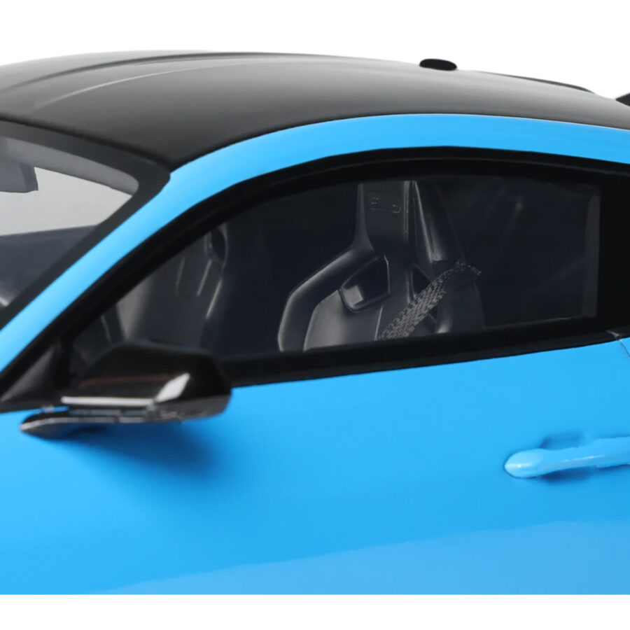 2024 Ford Mustang GTD Grabber Blue with Black Top 1/18 Model Car by GT Spirit Automotive