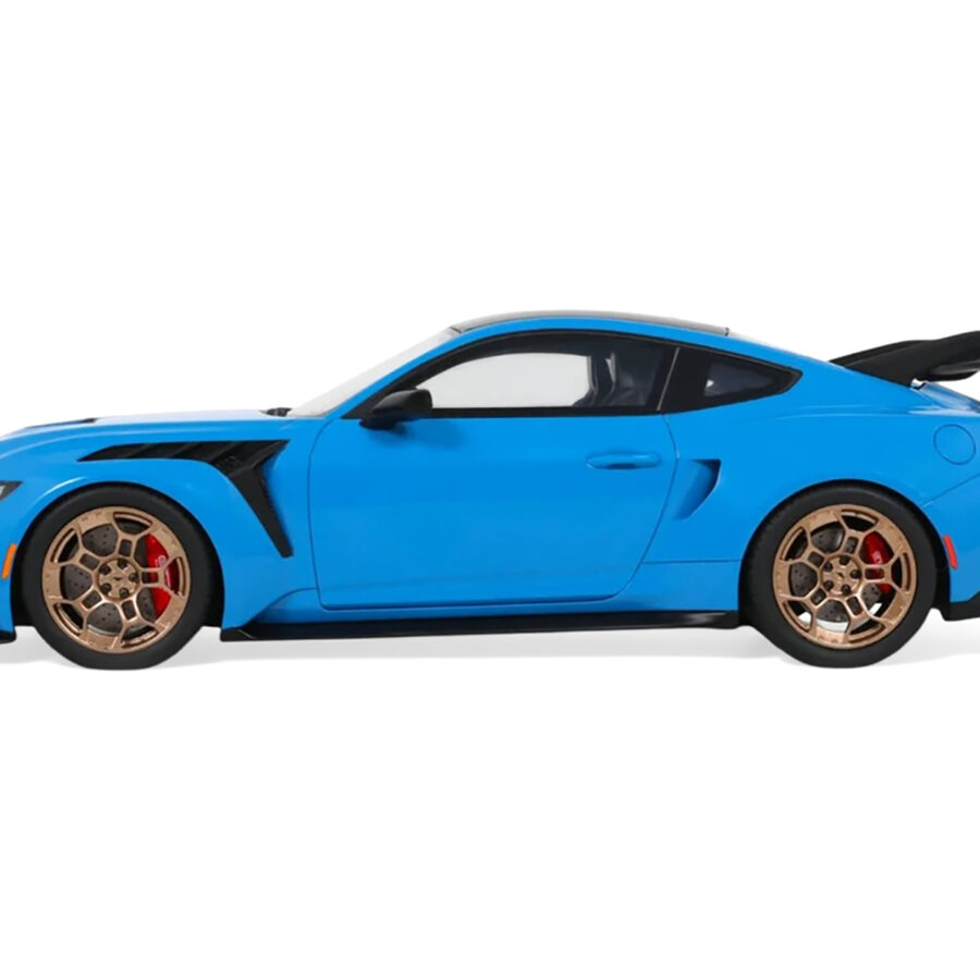 2024 Ford Mustang GTD Grabber Blue with Black Top 1/18 Model Car by GT Spirit Automotive