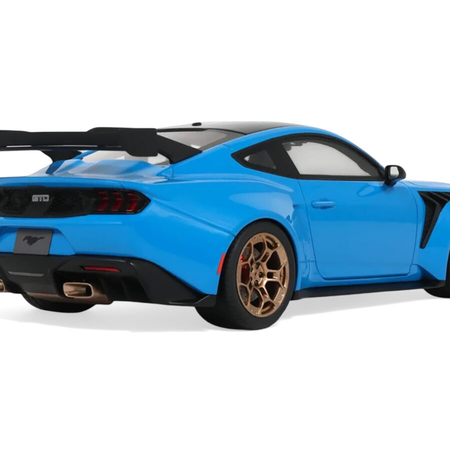 2024 Ford Mustang GTD Grabber Blue with Black Top 1/18 Model Car by GT Spirit Automotive