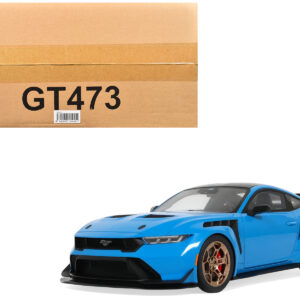 2024 Ford Mustang GTD Grabber Blue with Black Top 1/18 Model Car by GT Spirit  by Diecast Mania