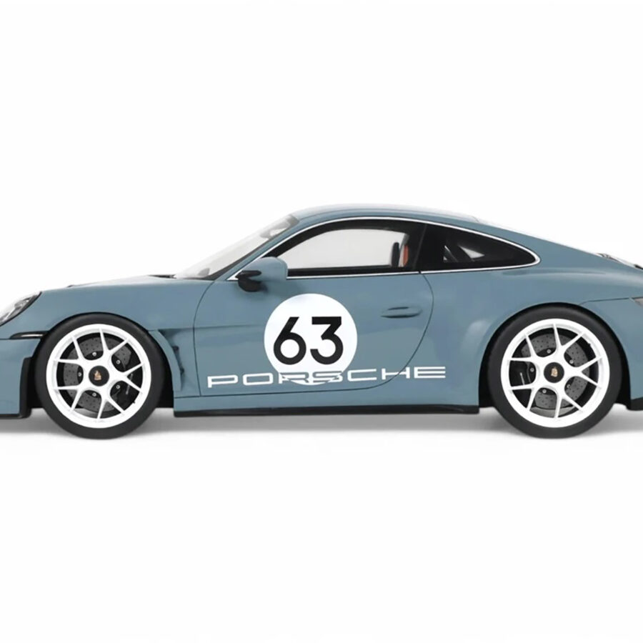 2024 Porsche 911 S/T #63 Shore Blue Metallic 1/18 Model Car by GT Spirit Automotive