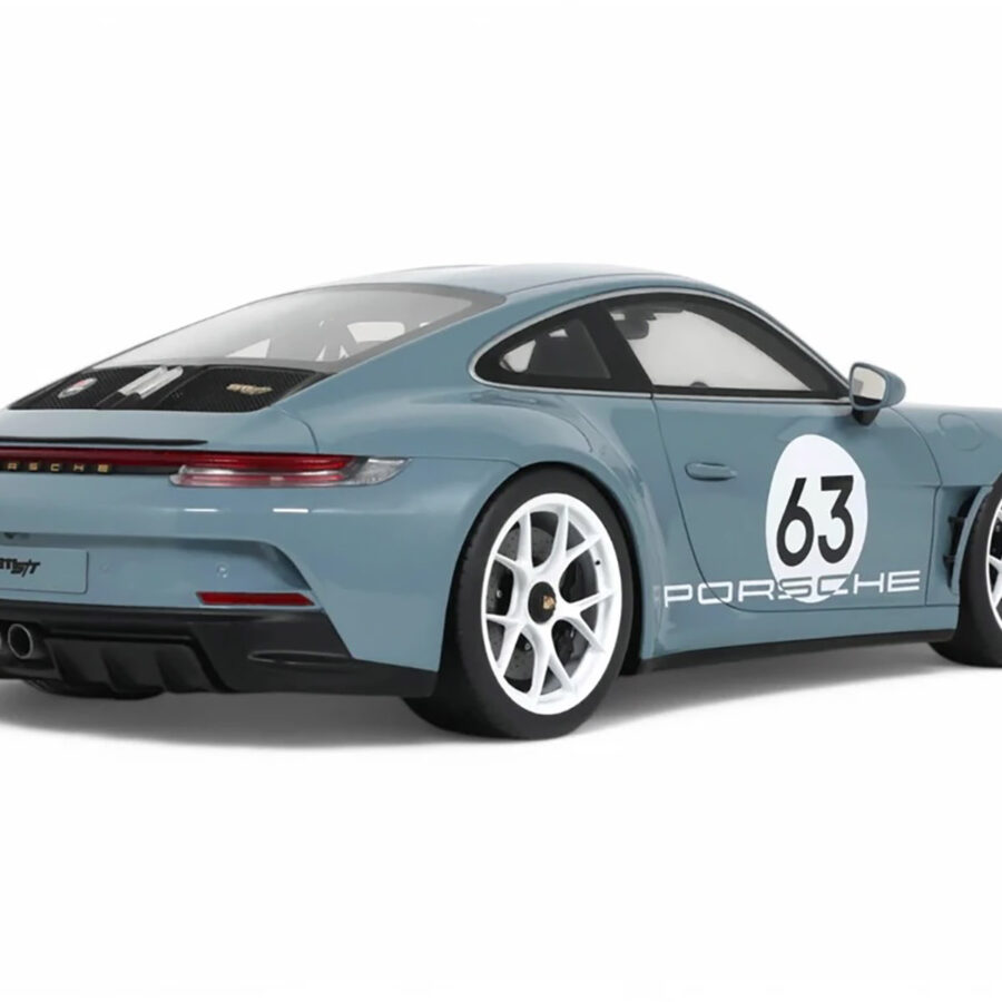 2024 Porsche 911 S/T #63 Shore Blue Metallic 1/18 Model Car by GT Spirit Automotive