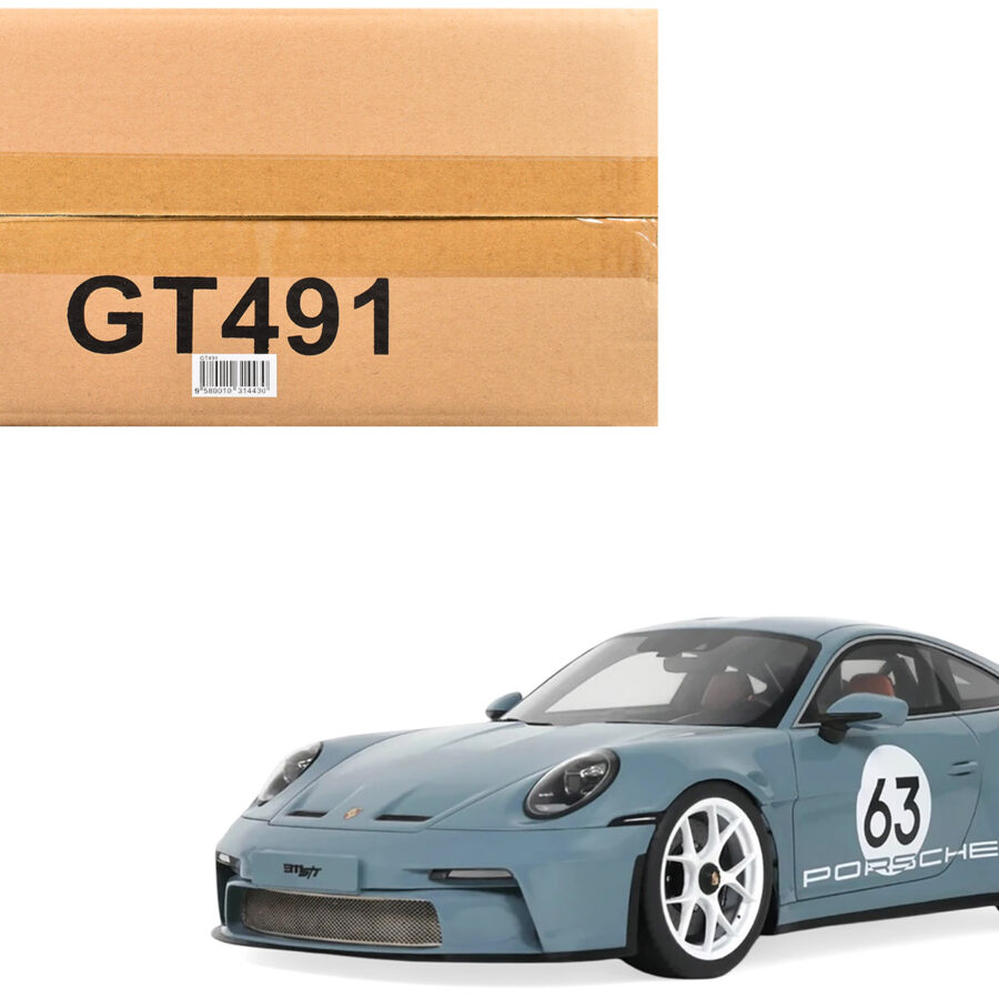 2024 Porsche 911 S/T #63 Shore Blue Metallic 1/18 Model Car by GT Spirit from the Porsche store collection.