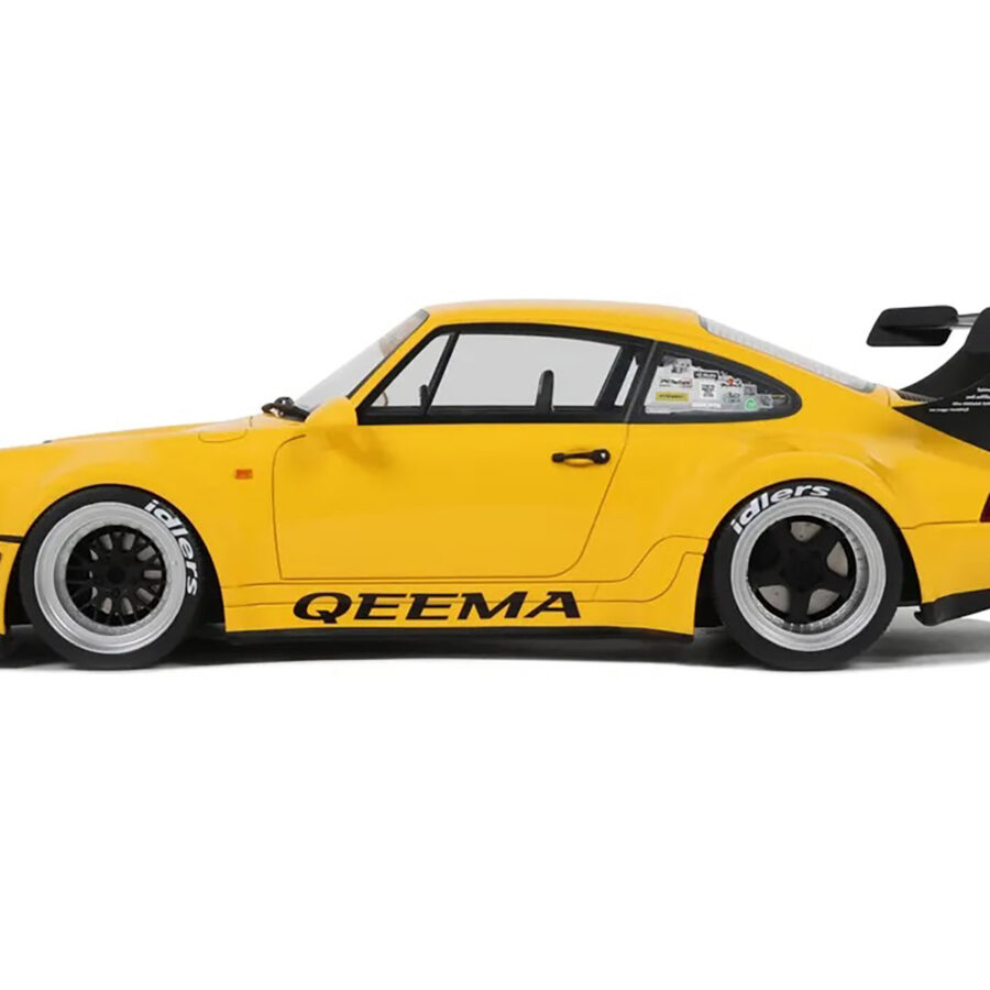 2024 Porsche 911 (964) RWB "Qeema" Yellow 1/18 Model Car by GT Spirit Automotive