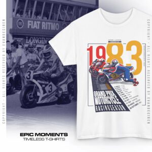 Grand Prix Motorcycle Racing Season | 1983 | T-Shirt by Evan DeCiren Store