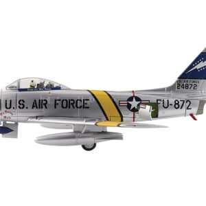 North American F-86F Sabre Fighter Aircraft "24872 Gene Kranz My Darling Marta, 69th Fighter Bomber Squadron, EAA Aviation Museum" United States Air Force "Air Power Series" 1/72 Diecast Model by Hobby Master from the Automotive store collection.