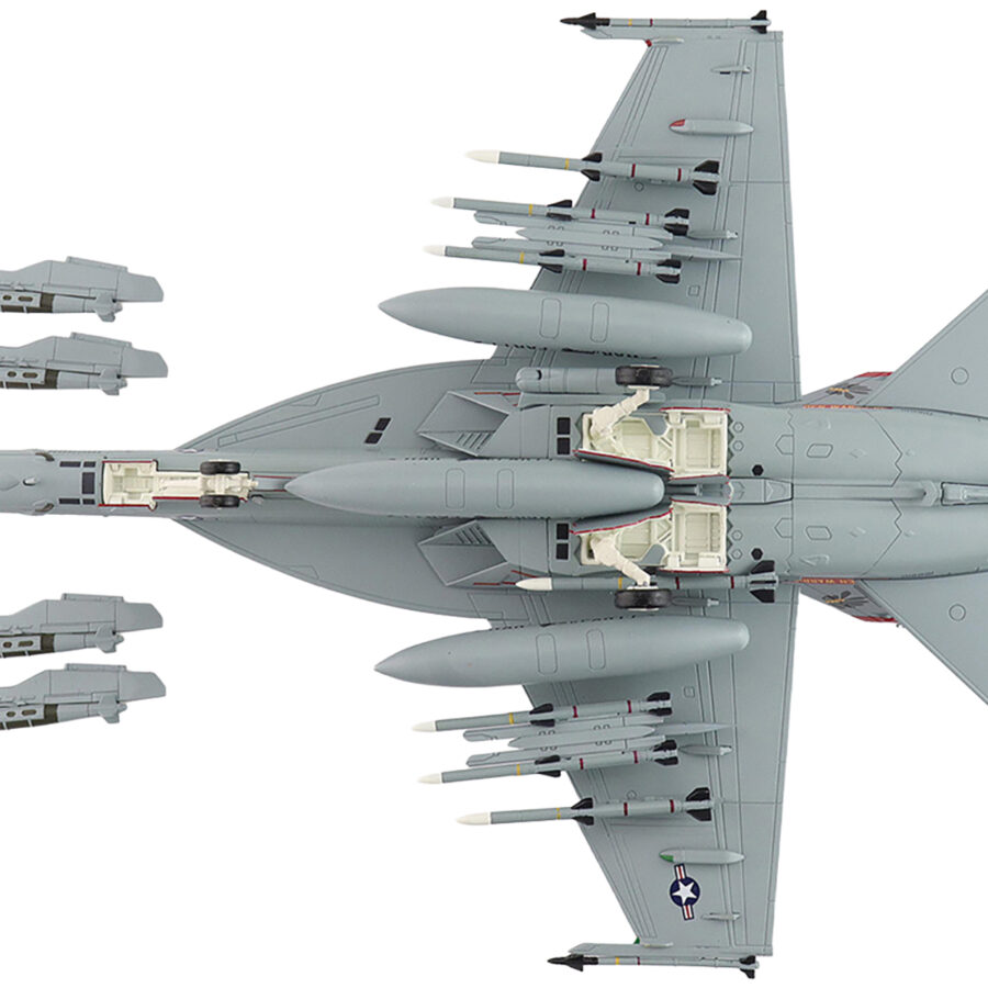 Boeing F/A-18E Super Hornet Fighter Aircraft "168910 Golden Warriors VFA-87 Operation Inherent Resolve" (2017) United States Navy "Air Power Series" 1/72 Diecast Model by Hobby Master Automotive