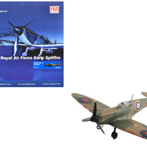 Supermarine Spitfire Mk.1a Fighter Aircraft "J/P9374 Dunkirk" British Royal Air Force "Air Power Series" 1/48 Diecast Model by Hobby Master from the Automotive store collection.