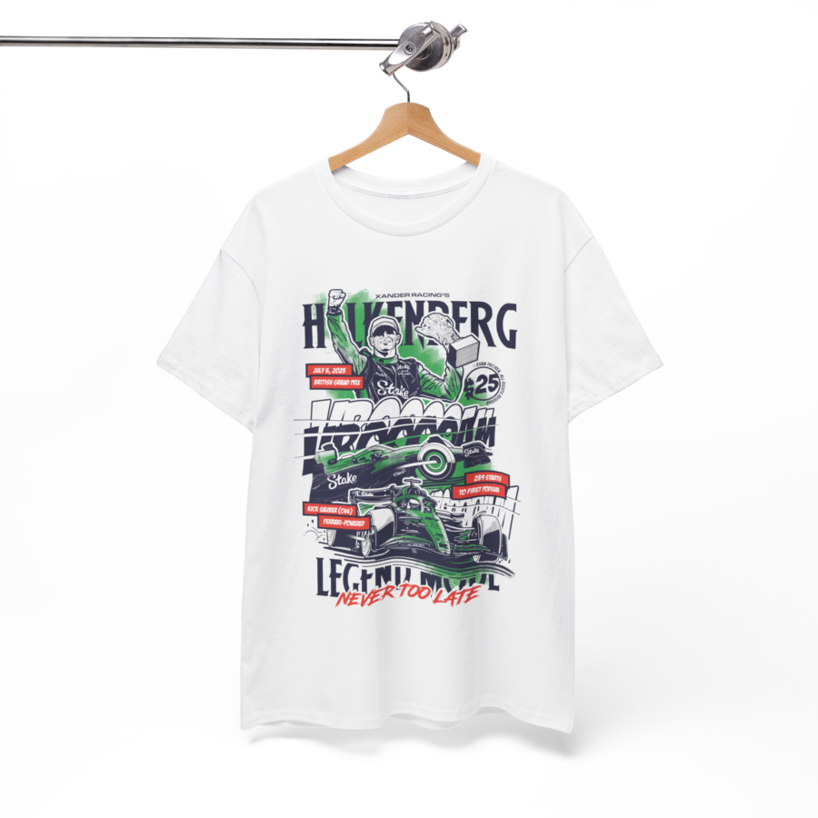 Hülkenberg | 2025 | Legend Mode - Never too Late | T-Shirt from the Vintage F1 Teams store collection.