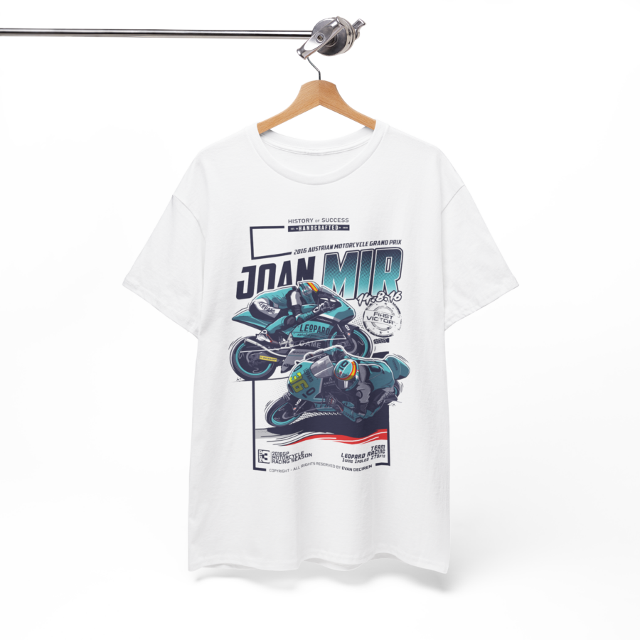 Joan Mir 2016 First Victory T-Shirt | Moto3 Leopard Racing Shirt | Austrian GP Motorcycle Racing Tee Austrian GP - Red Bull Ring Track Art