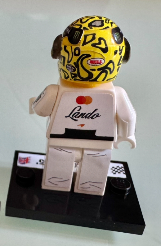 F1 Minifigure Lando Norris 2025 McLaren Winner GP Montecarlo from the Official Motorsport Merchandise store collection.