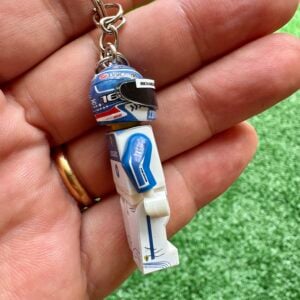 F1 Minifigure Keyring Charles Leclerc 2025 Ferrari gp Miami from the Race Track Wall Art store collection.