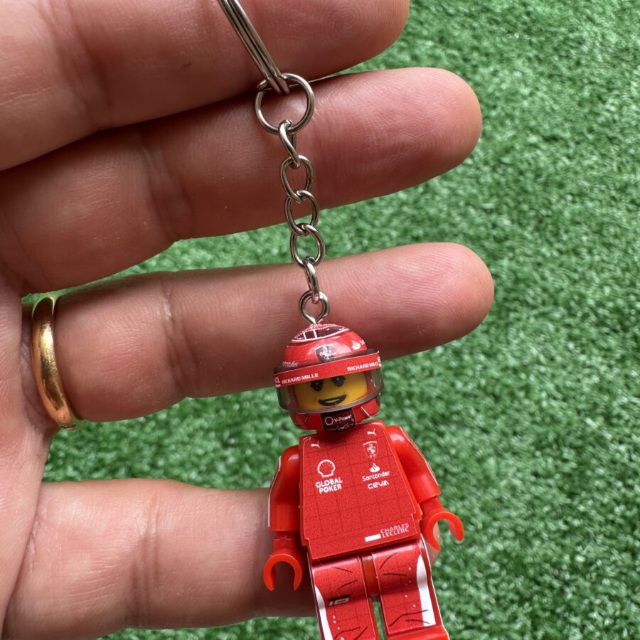 F1 Minifigure Keyring Charles Leclerc 2023 Ferrari Winner Gp Las Vegas from the James Hunt store collection.