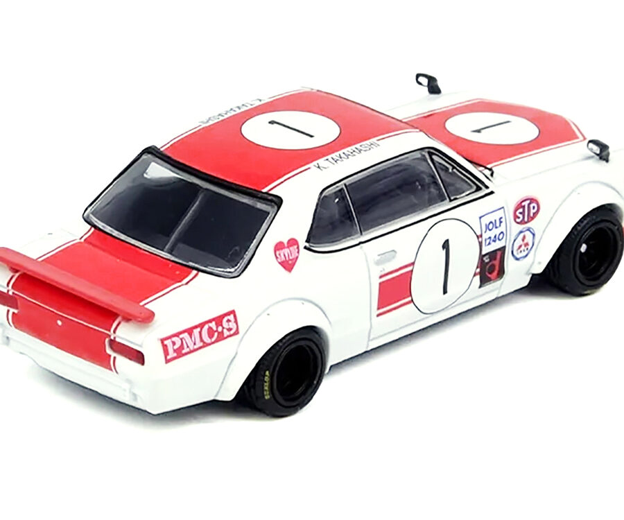 Nissan Skyline 2000 GT-R (KPGC10) #1 RHD (Right Hand Drive) Takahashi Kinimitsu "Fuji Masters 250km" (1971) 1/64 Diecast Model Car by Inno Models Automotive