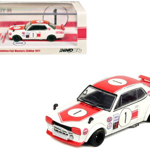 Nissan Skyline 2000 GT-R (KPGC10) #1 RHD (Right Hand Drive) Takahashi Kinimitsu "Fuji Masters 250km" (1971) 1/64 Diecast Model Car by Inno Models  by Diecast Mania