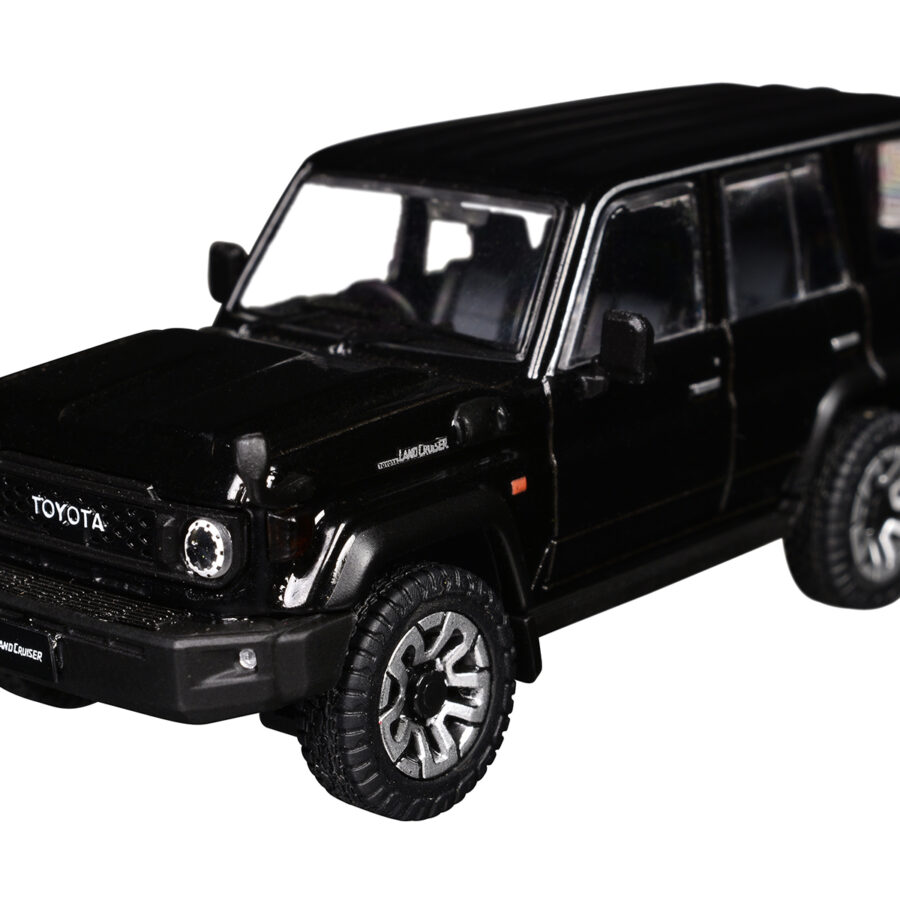 Toyota Land Cruiser (J76) RHD (Right Hand Drive) Black 1/64 Diecast Model Car by GCD Automotive