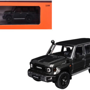 Toyota Land Cruiser (J76) Gray Metallic 1/64 Diecast Model Car by GCD  by Diecast Mania