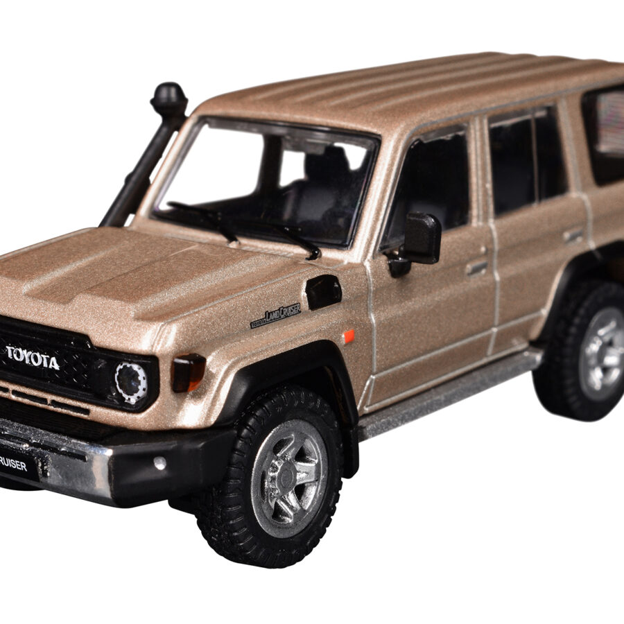 Toyota Land Cruiser (J76) Gold Metallic 1/64 Diecast Model Car by GCD Automotive
