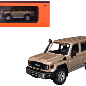 Toyota Land Cruiser (J76) Gold Metallic 1/64 Diecast Model Car by GCD  by Diecast Mania