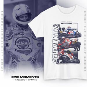 Kevin Schwantz Legend T-Shirt | Vintage MotoGP Racing Legend Tee | 90s Motorcycle Racing Apparel | Retro Suzuki Fan Gift Vintage Motorcycle by Evan DeCiren Store