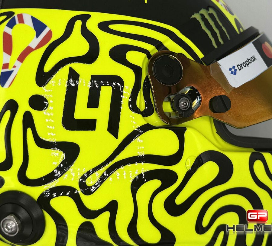 Lando Norris 2025 Silverstone GP F1 Helmet Mc Laren F1 British GP - Silverstone Track Art