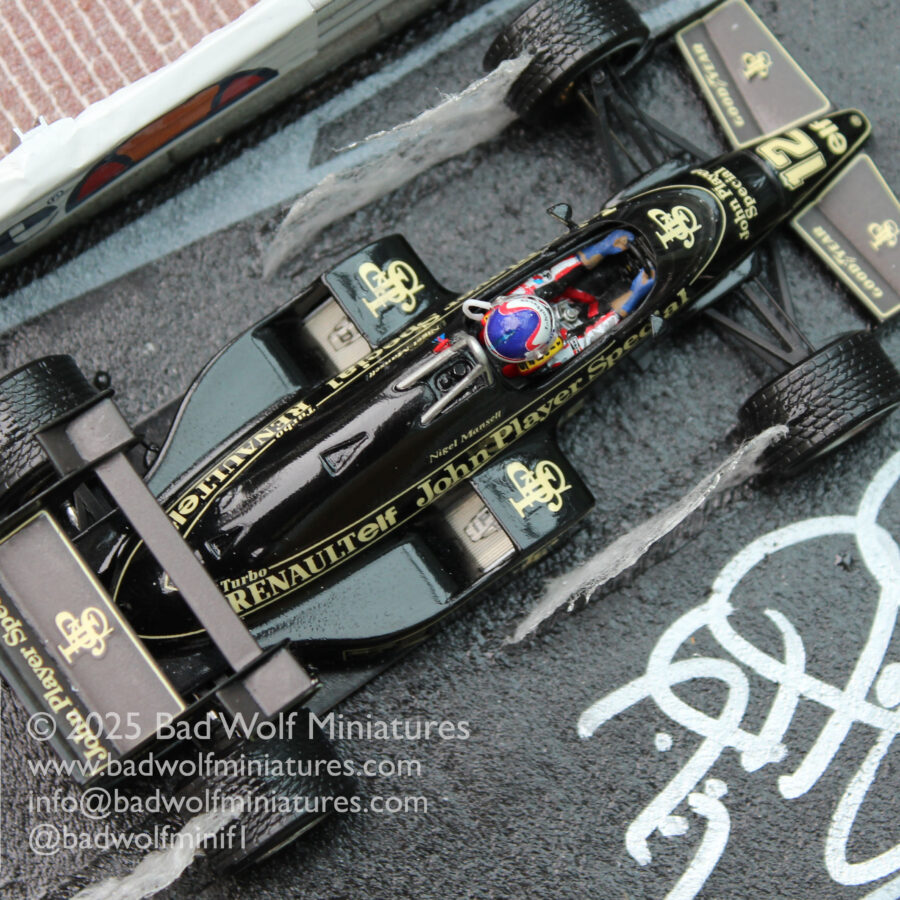 “Street Fighter” – Limited Edition Signed Diorama – Nigel Mansell CBE – Lotus Renault 95t, Monaco 1984 F1 Jackets