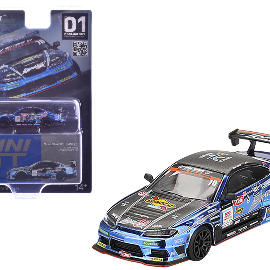 Nissan Silvia (S15) D-MAX RHD (Right Hand Drive) #70 Masashi Yokoi "D-MAX Racing" "D1 Grand Prix" (2023) Limited Edition 1/64 Diecast Model Car by Mini GT Automotive