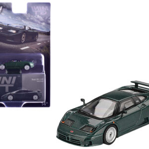 Bugatti EB110 GT Verde Scuro Dark Green Metallic Limited Edition 1/64 Diecast Model Car by Mini GT by Diecast Mania
