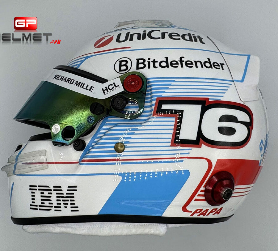 Charles Leclerc 2025 Monaco GP F1 Helmet Ferrari F1 Monaco GP Track Art