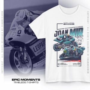 Joan Mir 2016 First Victory T-Shirt | Moto3 Leopard Racing Shirt | Austrian GP Motorcycle Racing Tee Vintage Motorcycle by Evan DeCiren Store