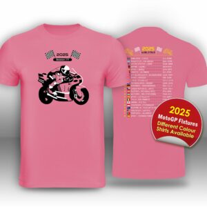 MotoGP 2025 Race Calendar T-Shirt from the MotoGP Gifts store collection.