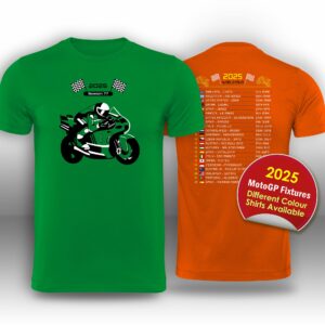 MotoGP 2025 Race Calendar T-Shirt from the MotoGP Gifts store collection.