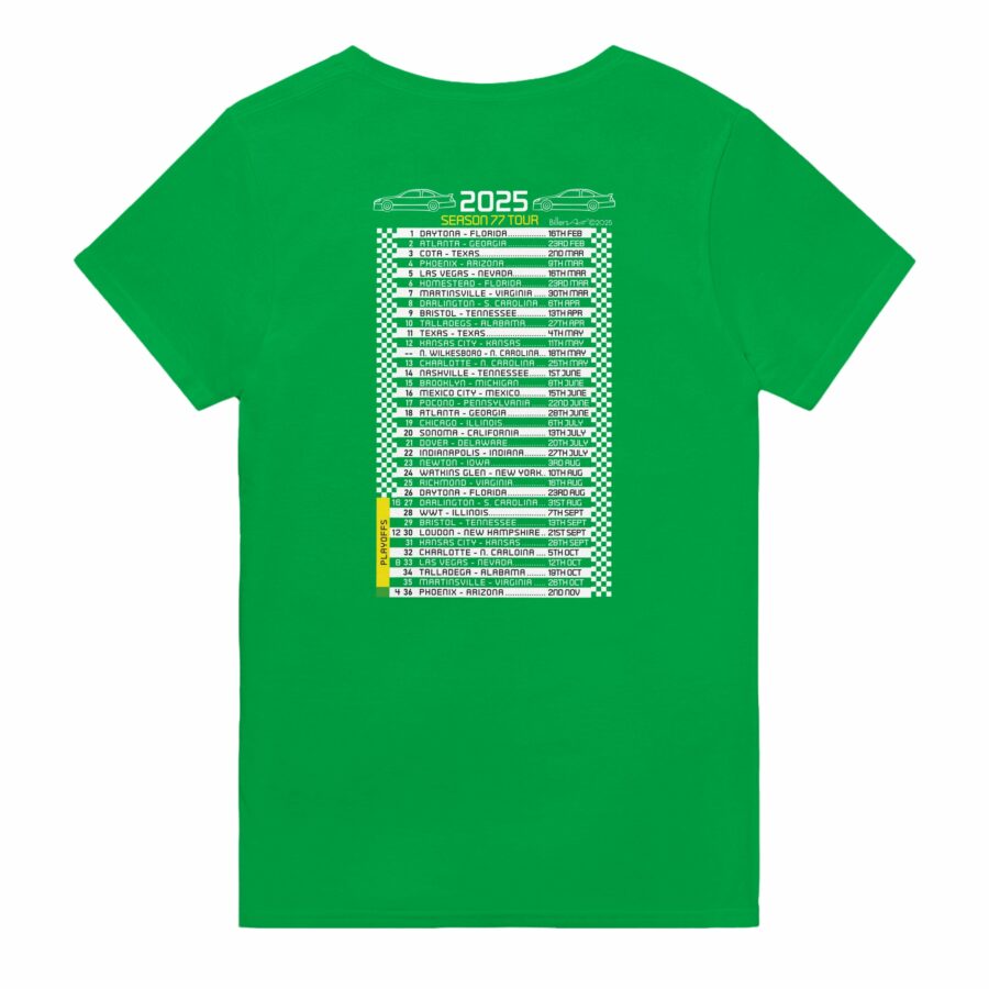 Stock Car Racing T-Shirt - with 2025 Fixtures Nascar