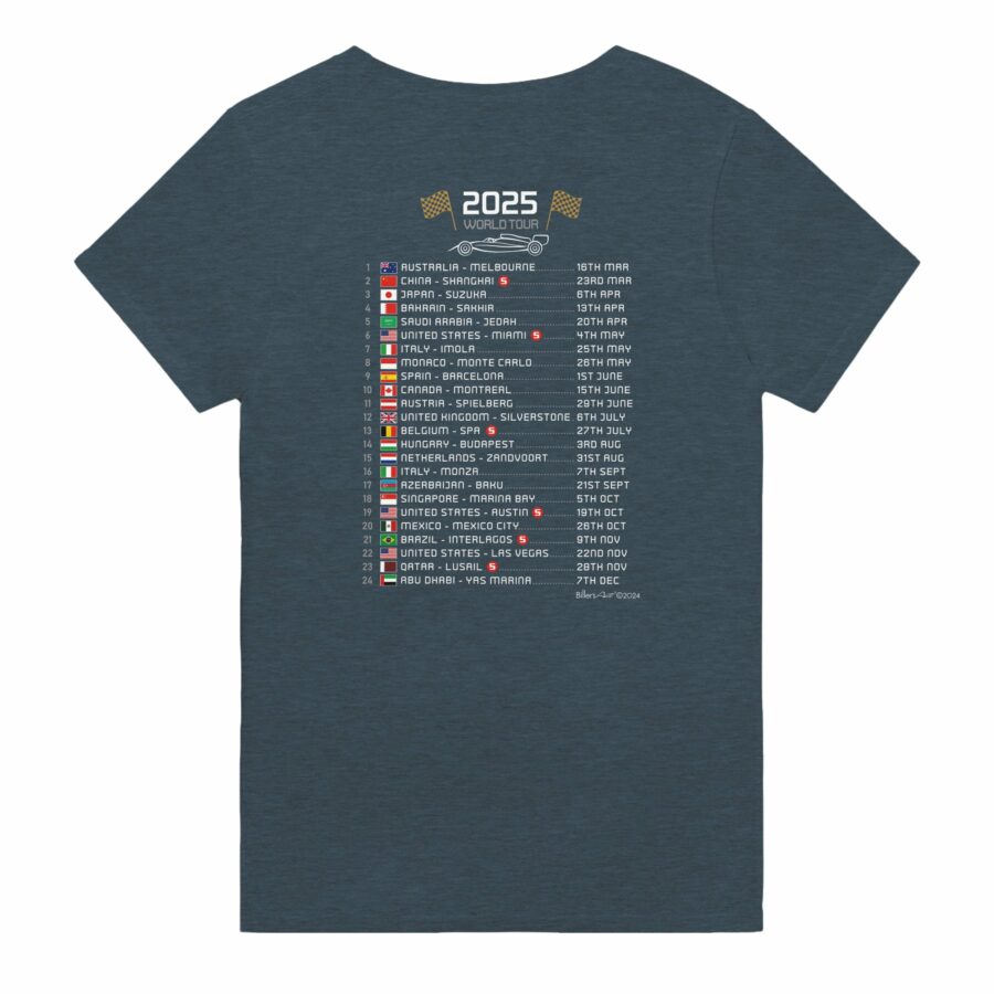Oscar Piastri 2025 Race Calendar Formula 1 F1 T-Shirt F1 Jackets