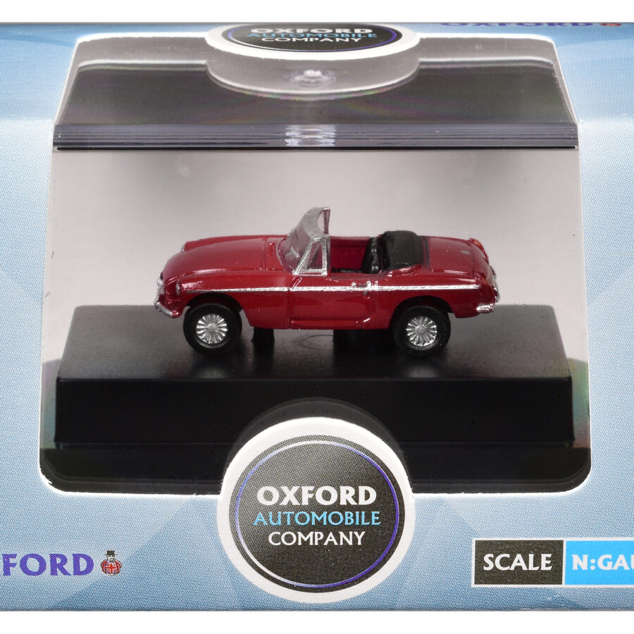 MG MGB Roadster RHD (Right Hand Drive) Tartan Red 1/148 (N) Scale Diecast Model Car by Oxford Diecast Automotive