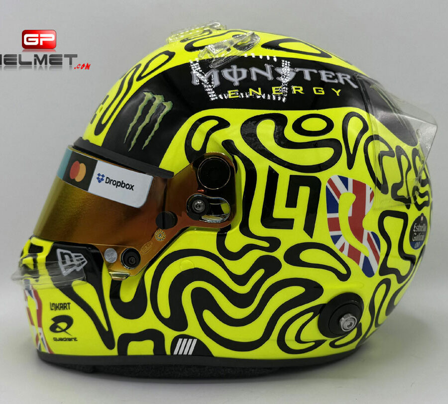 Lando Norris 2025 Silverstone GP F1 Helmet Mc Laren F1 British GP - Silverstone Track Art