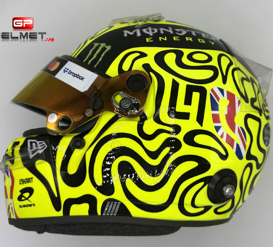 Lando Norris 2025 Silverstone GP F1 Helmet Mc Laren F1 British GP - Silverstone Track Art