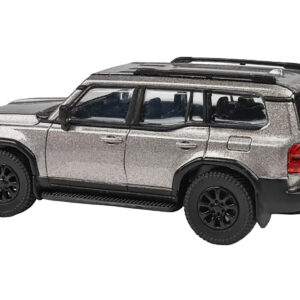 2024 Toyota Land Cruiser 250 Prado Meteor Shower Silver Metallic 1/64 Diecast Model Car by Paragon Models Automotive by Diecast Mania