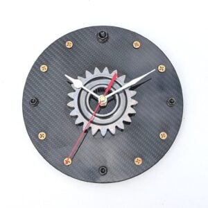 F30: 8" Williams F1 gear ratio workshop wall or desk clock - Real carbon fiber Formula 1 racing motorsport engineering office gift F1 Car Parts by Ledon Gifts