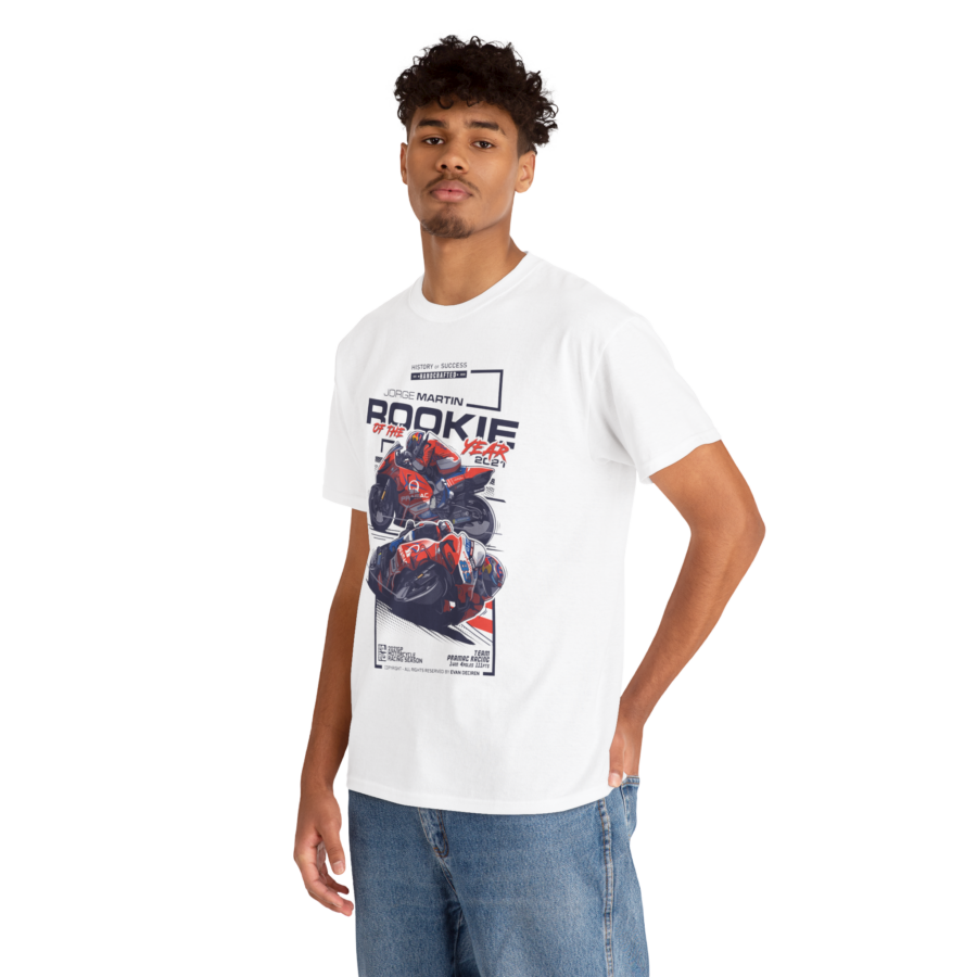 Jorge Martin 2021 MotoGP Legend Racing Tee | Rookie of the Year T-Shirt | Pramac Racing MotoGP Graphic Tee Ducati MotoGP Team