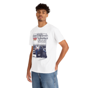 Riding Hero 1987 GP500 T-Shirt | Vintage Racing Tee | MotoGP Legend Retro Motorcycle Shirt from the MotoGP Clothing & Merchandise store collection.