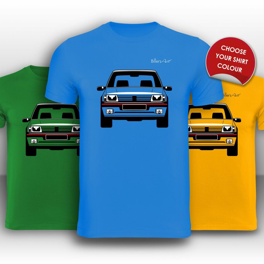 Peugeot 205 GTi Front View Super Cool T-Shirt Automotive