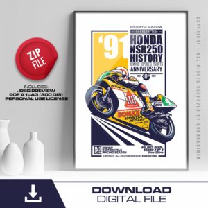 Helmut Bradl | 1991 | History NSR250 - 2of3 from the MotoGP Memorabilia store collection.